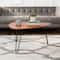 Walnut Guitar Pick Hairpin Leg Mid Century Modern Wood Coffee Table